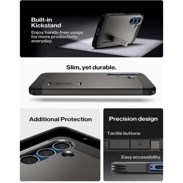 Spigen Tough Armor MagSafe kryt Samsung Galaxy S25+ tmavě šedý - Pouzdra - Obrázek f19e1b4ba75547169338ead5a355c62f