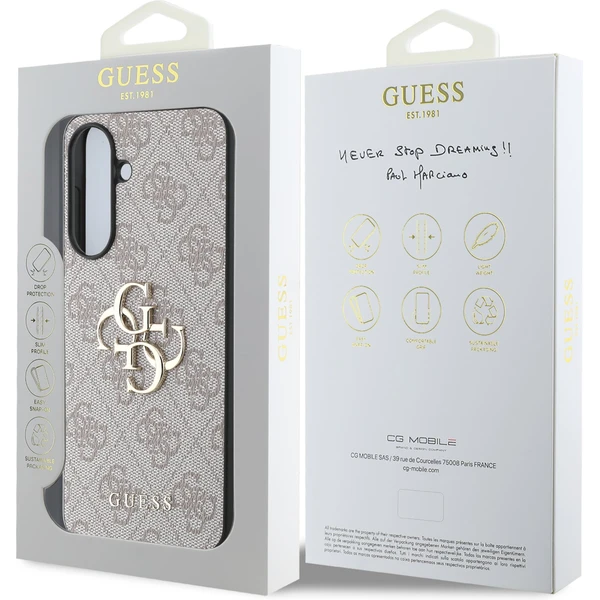 Guess PU 4G Metal Logo kryt Samsung Galaxy A56 růžový - Pouzdra - Obrázek f1b159f3bf8e41f4adfa220393f8b3c9