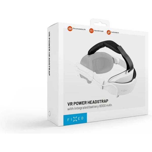 FIXED VR Power Headstrap náhlavní popruh s baterií Meta Quest 3/3S (6000 mAh), bílý - Pomůcky pro virtuální realitu - Obrázek f1b8d546de5f4a1a8068a803564398be