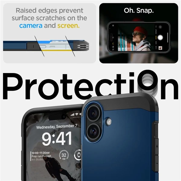 Spigen Tough Armor MagSafe kryt iPhone 16 navy blue - Pouzdra - Obrázek f1bec2872685465ca34b9c845192740b