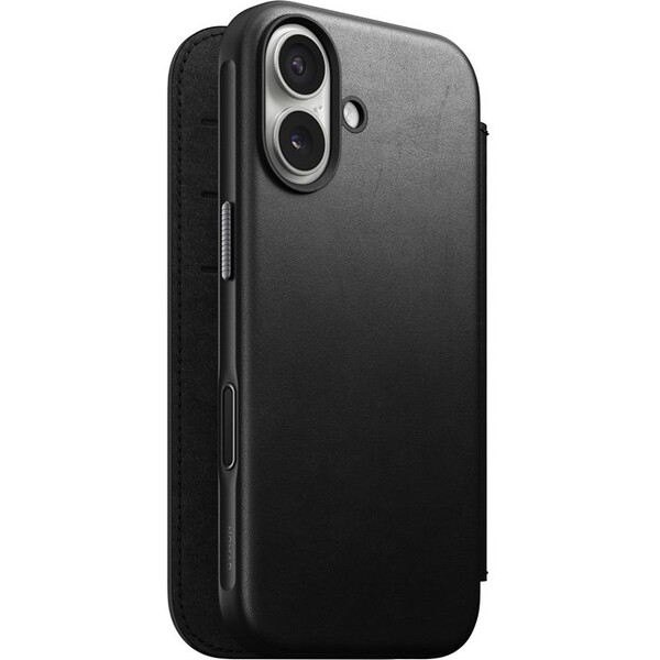 Nomad Modern Leather Folio MagSafe kožené pouzdro iPhone 17 Black