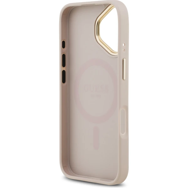Guess PU Leather 4G Gold Frame MagSafe kryt iPhone 17 růžový - Pouzdra - Obrázek f1c4ee9f787444788990f1e1f638948f