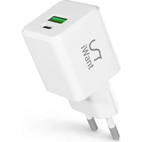 iWant 20W GaN síťová nabíječka bílá - Nabíječky