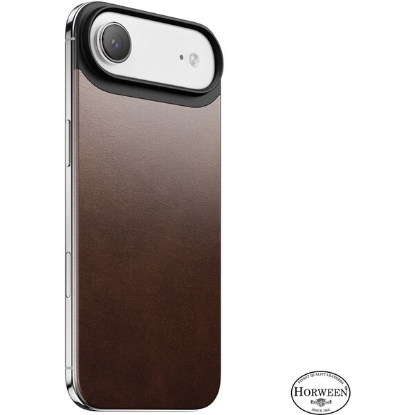Nomad Magnetic Leather Back (Horween) Magsafe kožený kryt iPhone 17 Air Rustic Brown