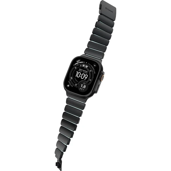 Nomad Stratos Band FKM řemínek Apple Watch 45/46/49mm Black Titanium/Icy Blue - Řemínky - Obrázek f2750c4896684b22a3965ccd82544f66