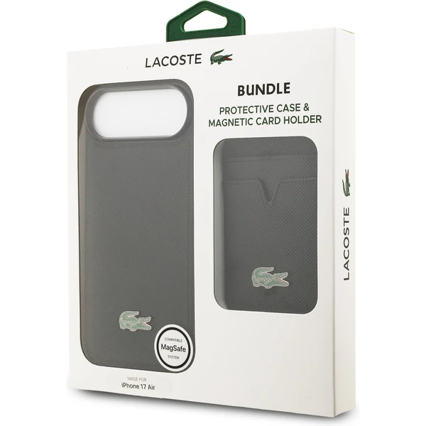 Lacoste Iconic Petit Pique MagSafe kryt + peněženka iPhone Air černý - Pouzdra - Obrázek f275adc5bac0483ea4bccfee629301d1