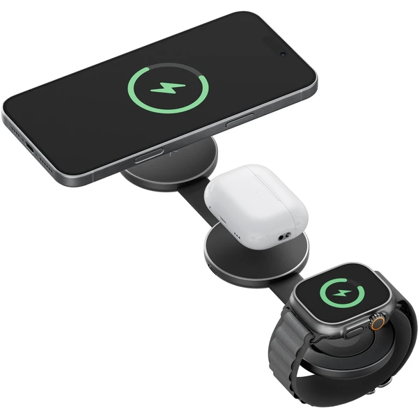 ENERGEA AluMag Trio 3v1 Foldable (Qi2) hliníková MagSafe nabíječka 15W zlatá - Nabíječky - Obrázek f28f9342a83f4d50a07d0bf18af7e534