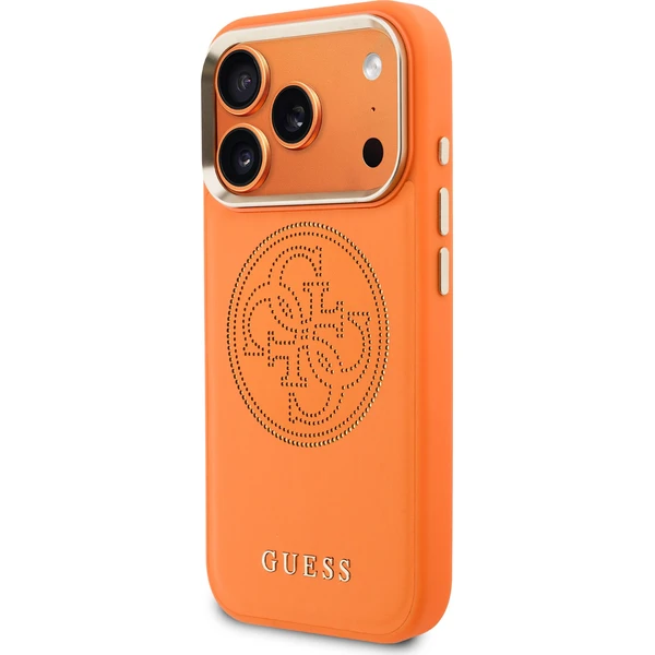 Guess PU Perforated 4G Logo MagSafe kryt iPhone 17 Pro oranžový - Pouzdra - Obrázek f29703387a05430a94cbd34857996bea