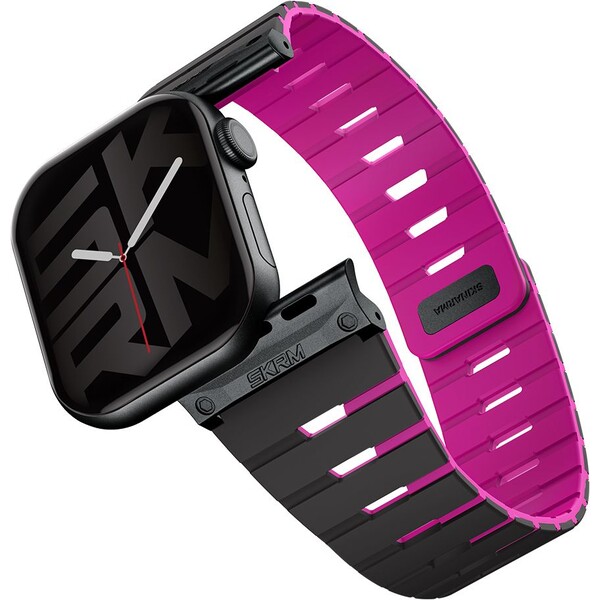 SKINARMA Gemini magnetický řemínek Apple Watch 42/41/40mm černý