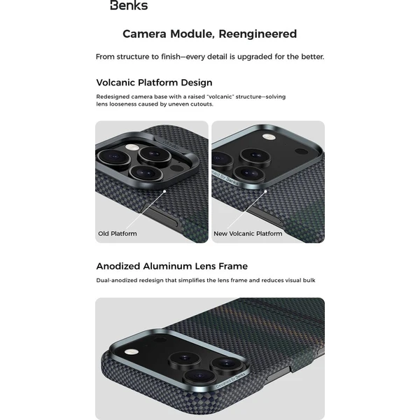 Benks ArmorAir 600D Kevlar MagSafe kryt iPhone 17 Aurora - Pouzdra - Obrázek f29e2b4ae40040a29d0877ea77146e44