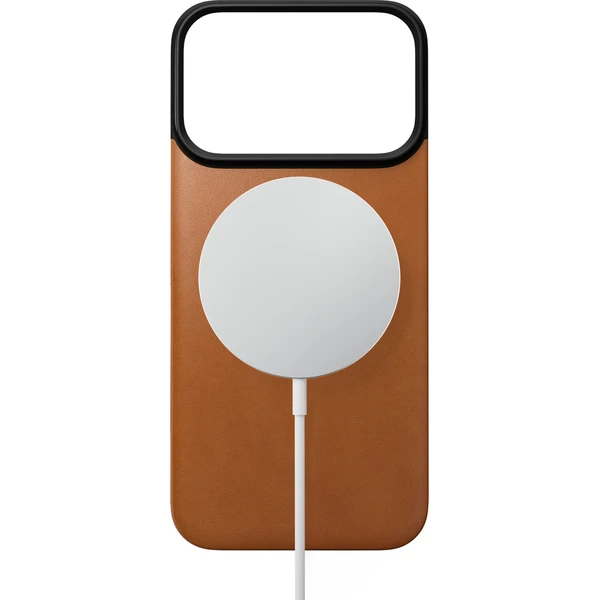 Nomad Magnetic Leather Back (Horween) MagSafe kožený kryt iPhone 18 Pro Saddle - Pouzdra - Obrázek f2be2a6363fb49599e9d04f0f81a35b4