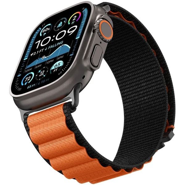 Spigen Fabric Band (hook) řemínek Apple Watch 49/46/45/44mm černý/oranžový - Řemínky - Obrázek f2d07949e62b4661a8057ce2739071a1