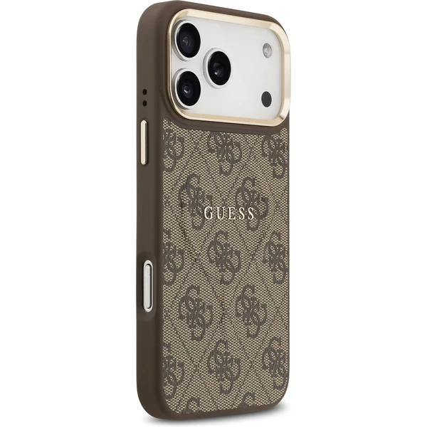 Guess PU Leather 4G Gold Frame MagSafe kryt iPhone 17 Pro Max hnědý - Pouzdra - Obrázek f2fced6cae1940279a3b17ca8082bf78