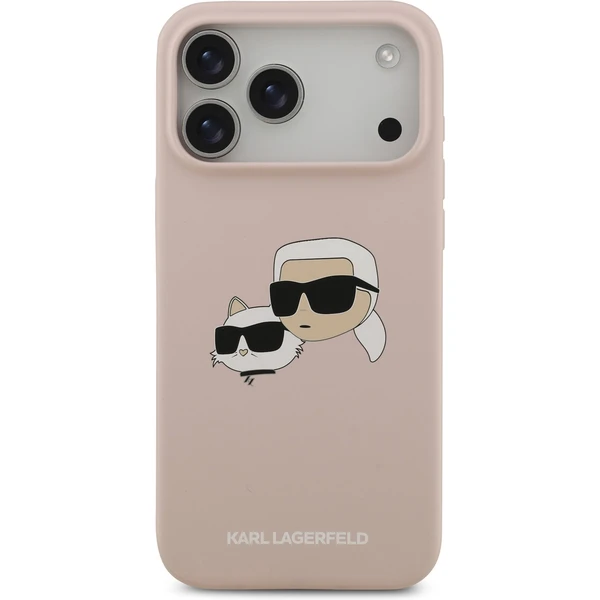 Karl Lagerfeld Liquid Silicone Double Heads MagSafe kryt iPhone 17 Pro Max růžový - Pouzdra - Obrázek f30045ba72884daba8039cee85a370a0