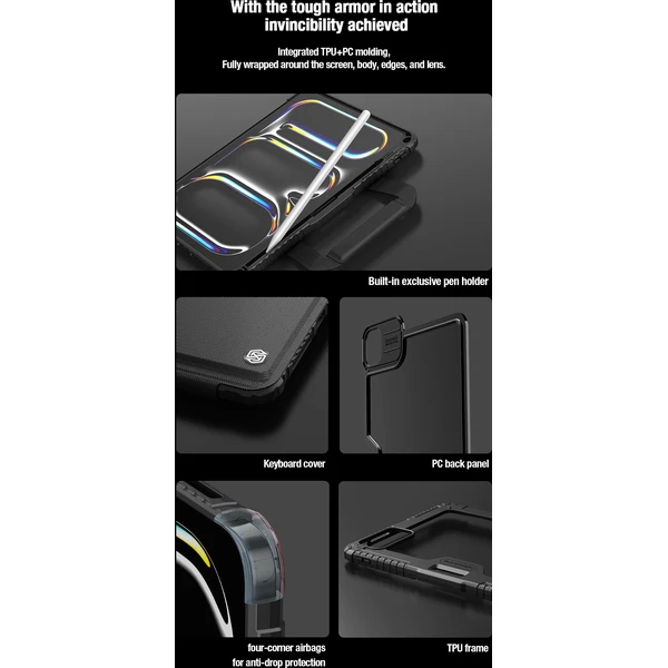 Nillkin Bumper GO pouzdro s klávesnicí iPad Pro 11 (2024) černé - Pouzdra - Obrázek f30319bc36aa4282bf7559a0c153ef07