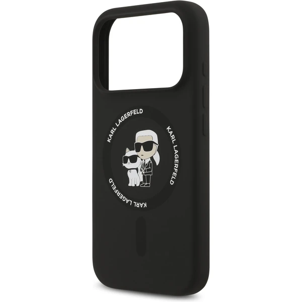 Karl Lagerfeld Liquid Silicone Karl and Choupette MagSafe kryt iPhone 17 Pro Max černý - Pouzdra - Obrázek f3292261a9af473691a26b09562db81b