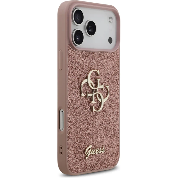 Guess PU Fixed Glitter 4G Metal Logo kryt iPhone 17 Pro Max růžový - Pouzdra - Obrázek f33f716e25754168bd7d56eba53b09fb