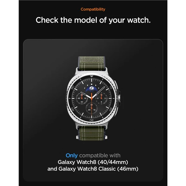 Spigen Fabric Band řemínek (hook-and-loop) Samsung Galaxy Watch8 46/44/40mm zelený - Řemínky - Obrázek f356c7d321a74a00a266db038e3f76ed