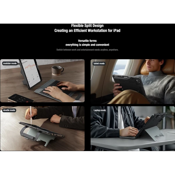 Nillkin Bumper GO pouzdro s klávesnicí iPad Pro 11 (2024) černé - Pouzdra - Obrázek f3847cf5b42644d7a14680ae7bfd23a3