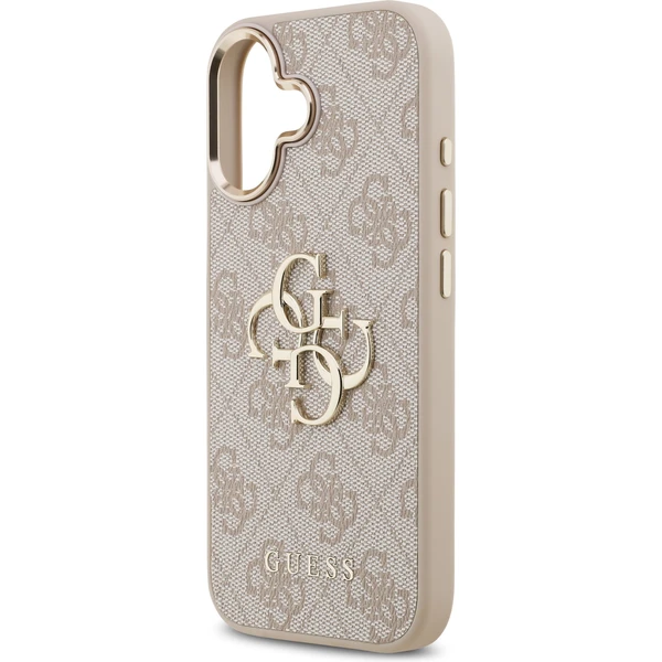 Guess PU Leather 4G Metal Logo Gold Frame MagSafe kryt iPhone 17 růžový - Pouzdra - Obrázek f38645ac647a4130be06853bd38adfc4