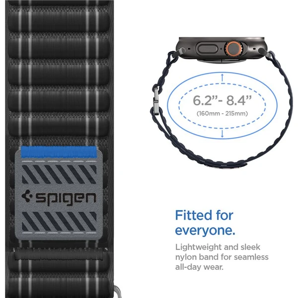 Spigen Fabric Band řemínek (hook-and-loop) Apple Watch 49/46/45/44mm černý - Řemínky - Obrázek f3878fd09c944711b3907d0bffe5391a