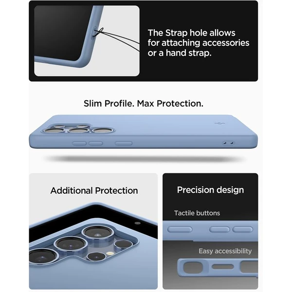 Spigen Silicone Fit MagSafe kryt Samsung Galaxy S25 Ultra safírově modrý - Pouzdra - Obrázek f39ed02fbfba466284fd766463a0b236