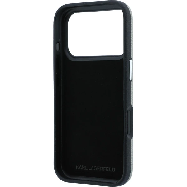 Karl Lagerfeld PU Semi Wrap Saffiano K&CH Heads kryt iPhone 18 Pro Max šedý - Pouzdra - Obrázek f3adec0db63d47a19bce235917e416b9