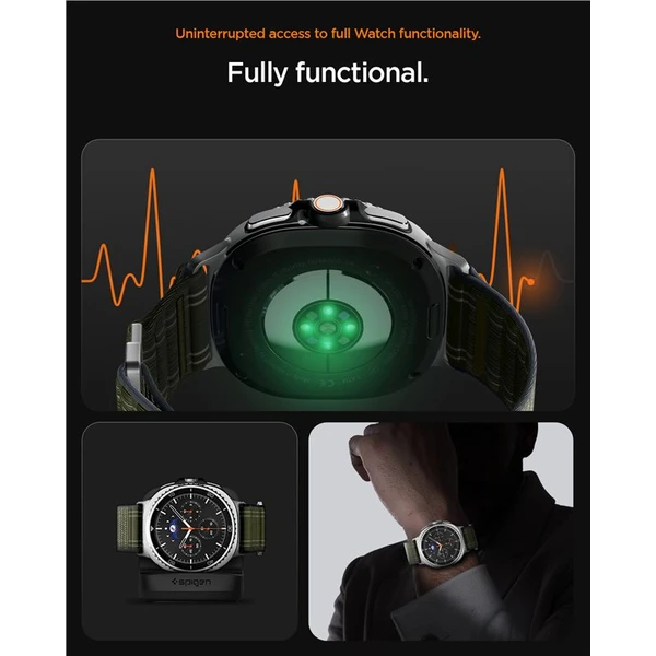 Spigen Fabric Band řemínek (hook-and-loop) Samsung Galaxy Watch8 46/44/40mm zelený - Řemínky - Obrázek f3ec56c228e443ceb364ddcc51870764