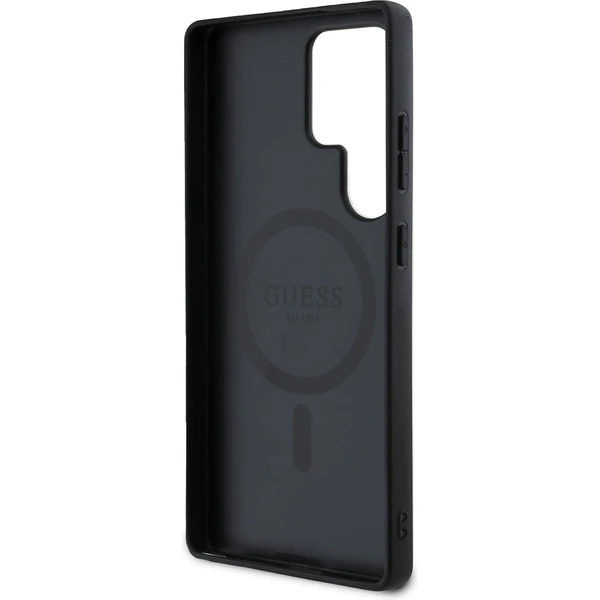 Guess PU Leather 4G Colored Ring MagSafe kryt Samsung Galaxy S25 Ultra černý - Pouzdra - Obrázek f4101a9862a241248440e880ca883f33