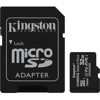Kingston microSDHC Canvas Select Plus 32GB A1 Class 10 100MB/s + SD adaptér - Paměťové karty
