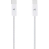 OBAL:ME Super Fast USB-C/USB-C Pletený kabel 100W 1m bílý - Kabely a redukce