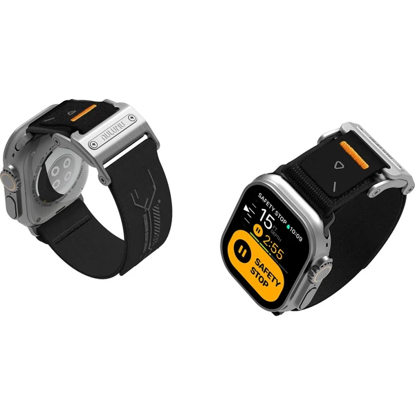 Aulumu A11 Mag Buckle Slim řemínek Apple Watch 49/46/45/44/42mm Silver Buckle/Black Strap - Řemínky - Obrázek f46d12f20dcc41fa808787224ae6feea