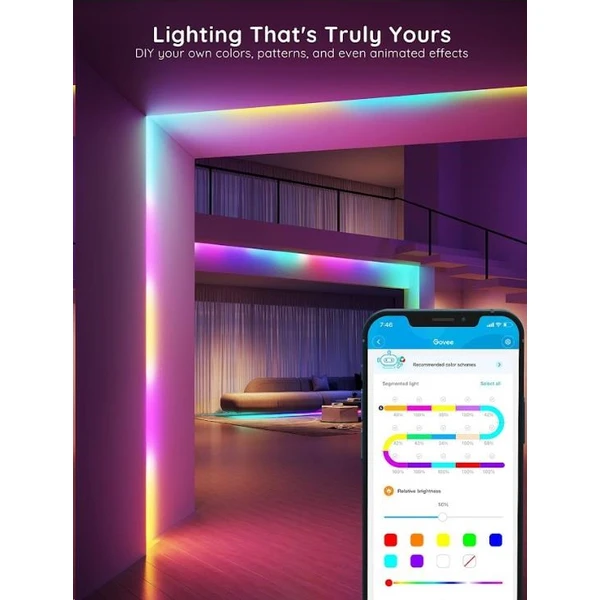 Govee WiFi RGBIC Smart PRO LED pásek 5m - LED pásky - Obrázek f482911947fa4977adc3f4f2915ae33d