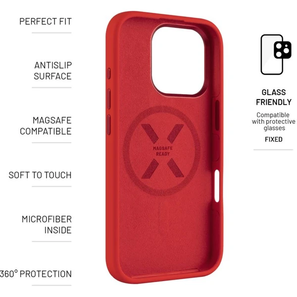 FIXED MagFlow silikonový kryt s MagSafe Apple iPhone Air červený - Pouzdra - Obrázek f4b71ff709654075a44c11763fadf215