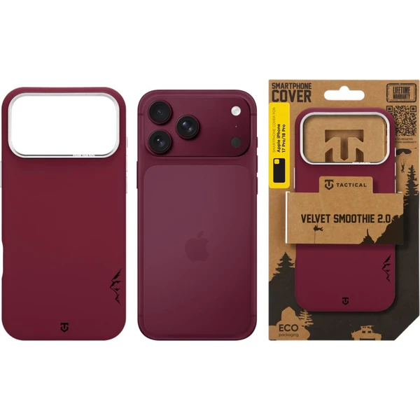 Tactical MagForce Velvet Smoothie 2.0 MagSafe kryt Apple iPhone 17 Pro/18 Pro Burgundy - Pouzdra - Obrázek f50ff6f1b7a04b0687187872a32f0703