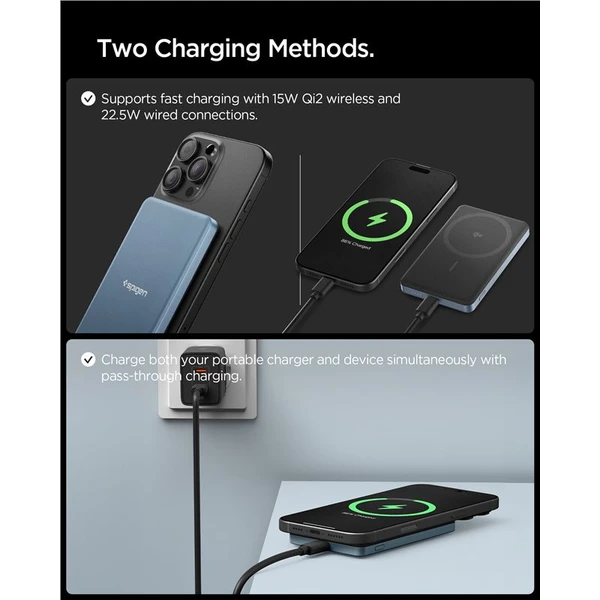 Spigen Essential EA2205MQ MagSafe/Qi2 powerbanka 5000mAh (22,5W) modrá - Powerbanky - Obrázek f58c96b02ab24f52948eaf7137fa05e4