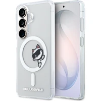 Karl Lagerfeld IML Choupette Peekaboo Logo Magnetic kryt Samsung Galaxy S26+ čirý - Pouzdra