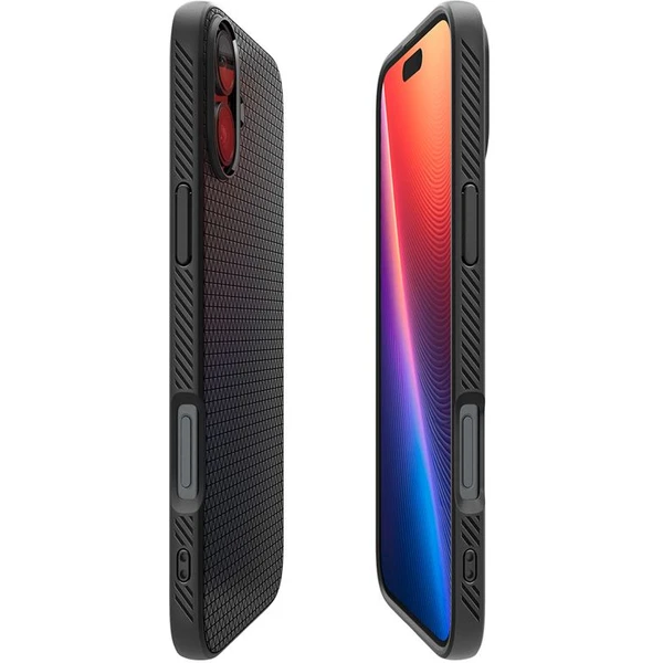 Spigen Liquid Air kryt iPhone 16 Plus matte black - Pouzdra - Obrázek f5934e87856f42bcb335c75614860d89