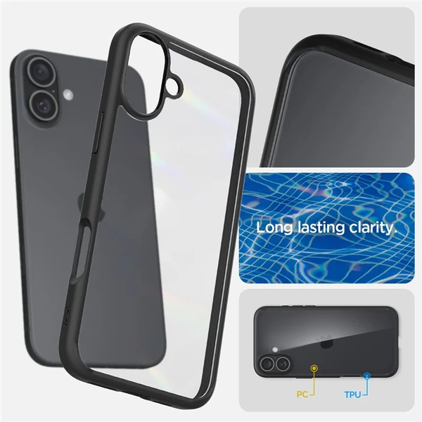 Spigen Ultra Hybrid kryt iPhone 16 matte black - Pouzdra - Obrázek f59411fe38a94f5cae38c89d164f98eb