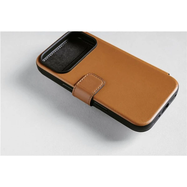 Nomad Modern Leather Folio MagSafe kožené pouzdro iPhone 17 Pro English Tan - Pouzdra - Obrázek f5dceda776d44e27ae11831e2eac4654