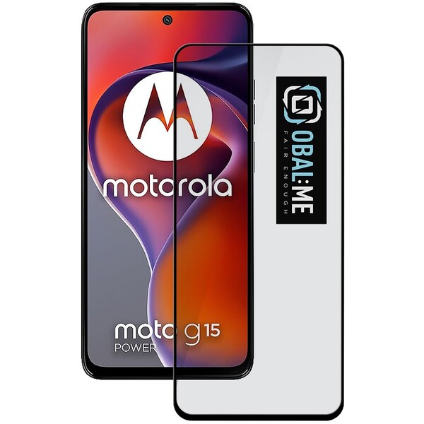OBAL:ME 5D tvrzené sklo Motorola G15/G15 Power černé