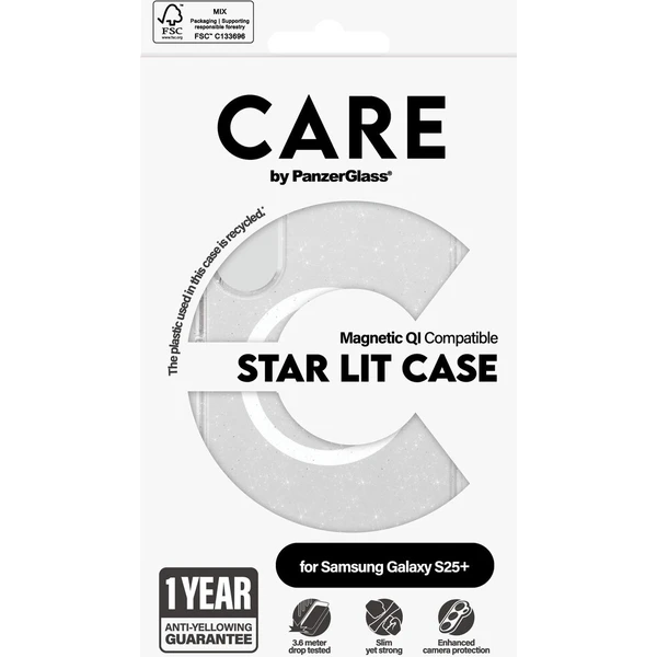 PanzerGlass® CARE kryt Samsung Galaxy S25+ Star Lit třpytivý/bílý QI - Pouzdra - Obrázek f6474394ac2444aaa83ed4604c2ed819
