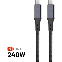 FIXED Multimedia Cabel USB-C napájecí a datový kabel 4K/60z, 20Gbps, 240W, 1,2m šedý - Kabely a redukce