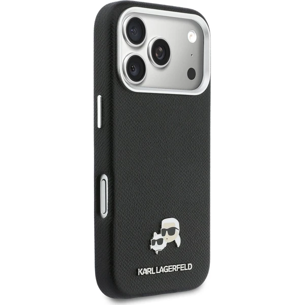 Karl Lagerfeld PU Karl and Choupette Heads Pins MagSafe kryt iPhone 17 Pro Max černý - Pouzdra - Obrázek f6bb2d4c5ef14459af2ce9a3ce7b115b