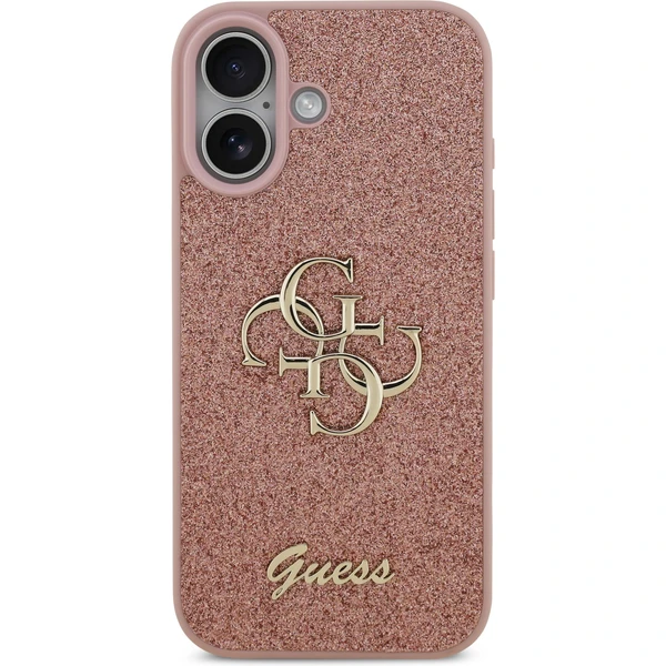 Guess PU Fixed Glitter 4G Metal Logo kryt iPhone 17 růžový - Pouzdra - Obrázek f76272c36e1e406e9ce2d1560fe00526