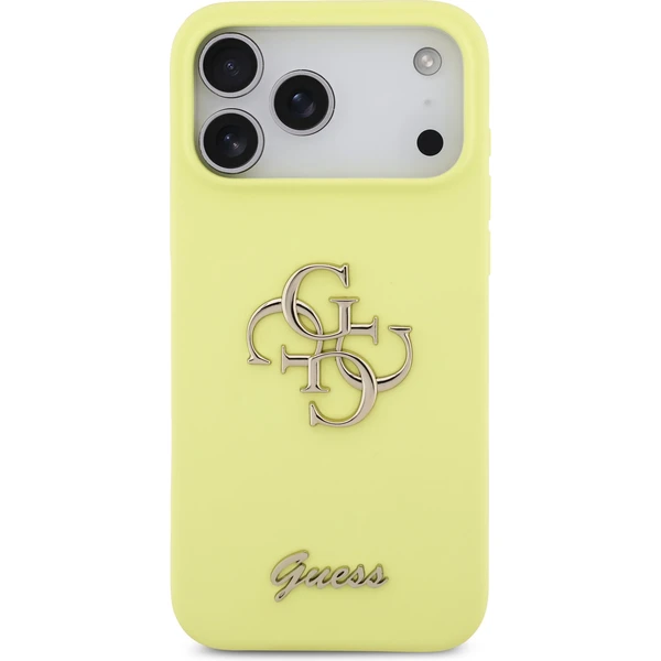 Guess Liquid Silicone 4G Metal Logo kryt iPhone 17 Pro Max žlutý - Pouzdra - Obrázek f76dec48662a4efebb4220e4818c34e3