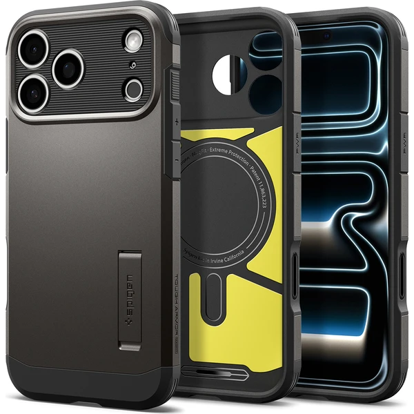 Spigen Tough Armor T MagSafe kryt iPhone 18 Pro/17 Pro gunmetal - Pouzdra - Obrázek f76efc0c26a54c3c86ae3fa5407bc8e4