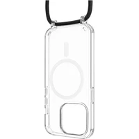 FIXED MagPure Neck kryt s černou šňůrkou na krk pro Apple iPhone 17e/16e - Pouzdra