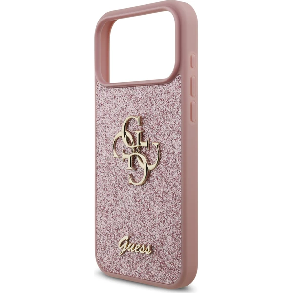 Guess PU Fixed Glitter 4G Metal Logo kryt iPhone 18 Pro Max růžový - Pouzdra - Obrázek f7b32d1264f043899f4fe477078539a4