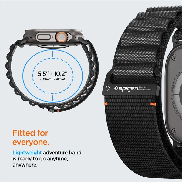 Spigen Fabric Band (hook) řemínek Apple Watch 49/46/45/44mm černý - Řemínky - Obrázek f7c96c5ed1a84f10be35ac2cbc0f392b